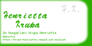 henrietta krupa business card